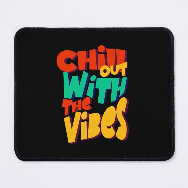 Item preview, CHILL OUT WITH THE VIBES - Retro Groovy Slogan Design designed and sold by SaadArtCo.