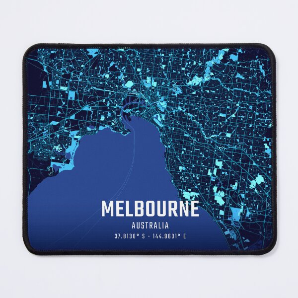Item preview, Melbourne Midnight City Map designed and sold by HomeLivingCo.