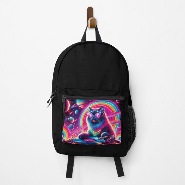 Item preview, Cosmic DJ Cat in Neon Space designed and sold by Dogandesighn.