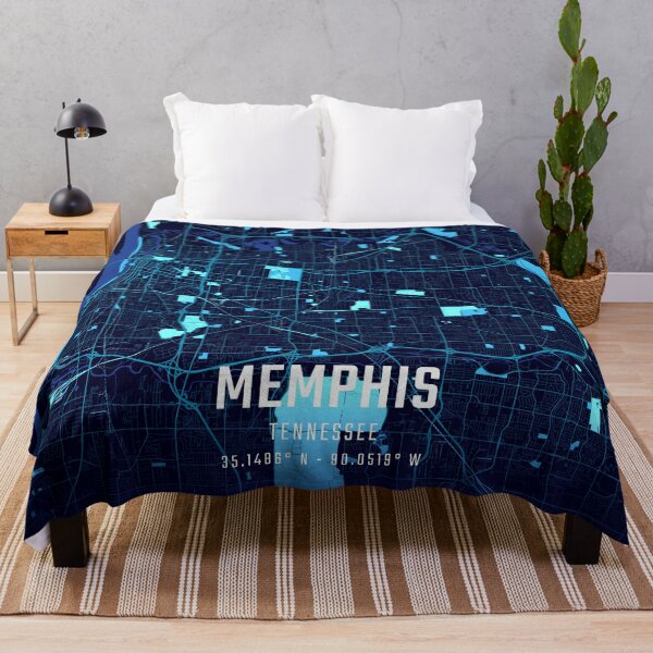 Item preview, Memphis Midnight City Map designed and sold by HomeLivingCo.