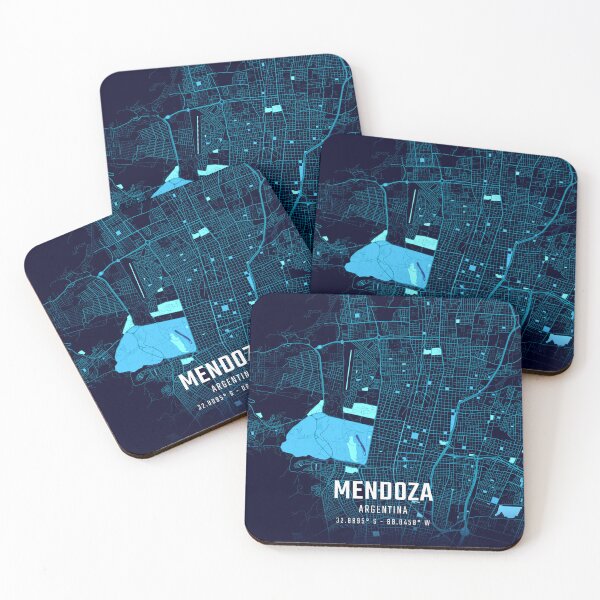 Item preview, Mendoza Midnight City Map designed and sold by HomeLivingCo.