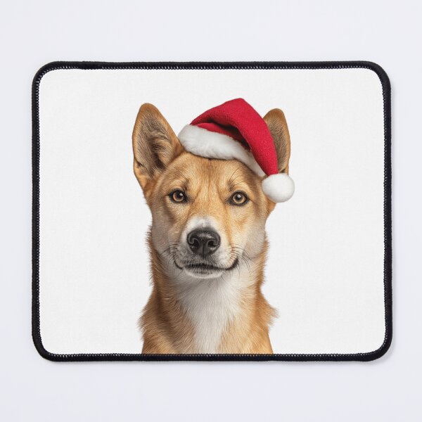 Item preview, Christmas Dingo with Santa Hat designed and sold by LazyOwlStore.