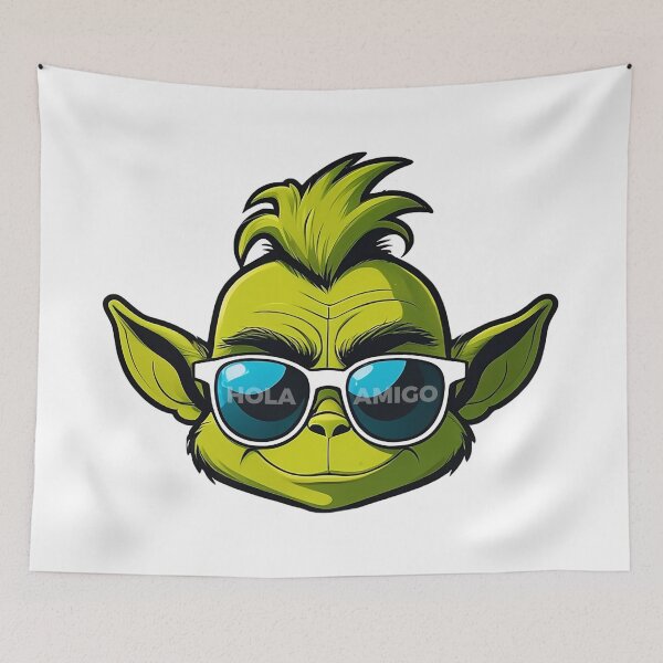 Item preview, Hola Amigo Cool Baby Grinch with Sunglasses – Chill Holiday Design designed and sold by JaaGo PopLab.