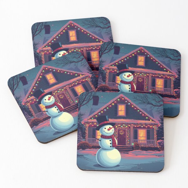Item preview, Christmas Snowman Pop Art designed and sold by MoonMonkeyNbear.