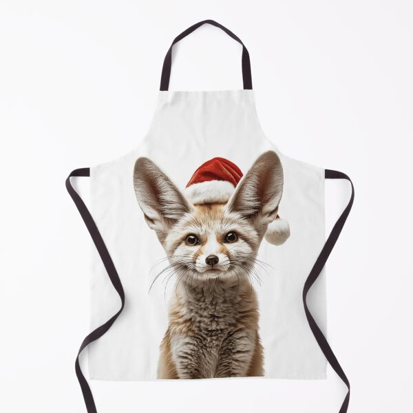 Item preview, Festive Fennec Fox with Santa Hat designed and sold by LazyOwlStore.