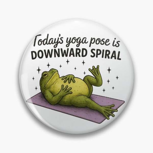 Item preview, "Today's Yoga Pose Is Downward Spiral" Funny Frog Sarcastic designed and sold by haitrieuic96.