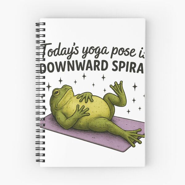 Item preview, "Today's Yoga Pose Is Downward Spiral" Funny Frog Sarcastic designed and sold by haitrieuic96.