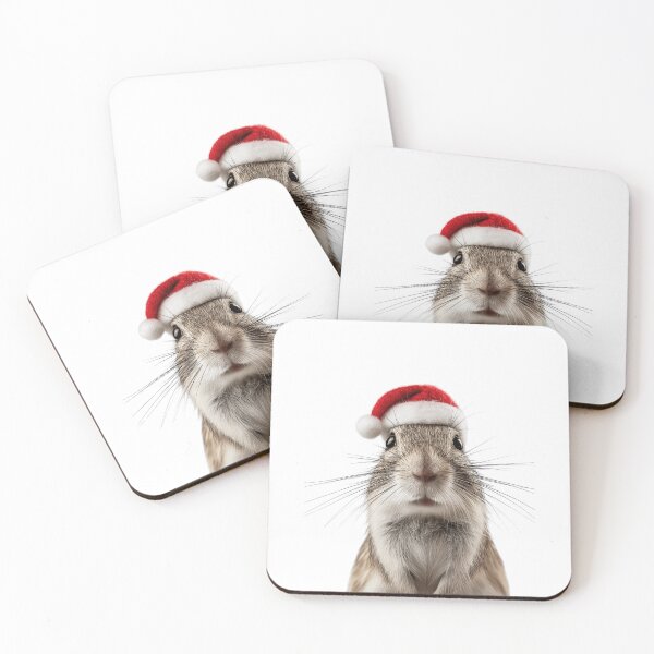 Item preview, Festive Cute Gerbil in Santa Hat designed and sold by LazyOwlStore.