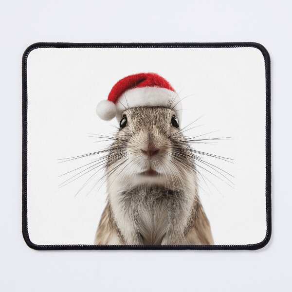 Item preview, Festive Cute Gerbil in Santa Hat designed and sold by LazyOwlStore.