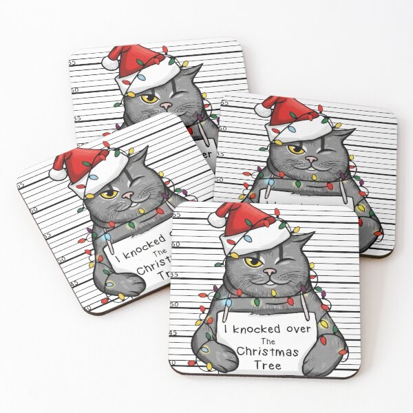 Item preview, Naughty Cat Christmas Mugshot Takedown designed and sold by zoughlal.