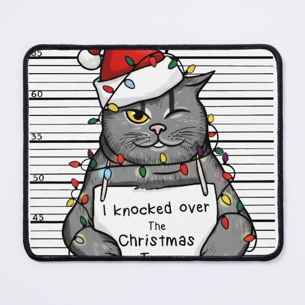 Item preview, Naughty Cat Christmas Mugshot Takedown designed and sold by zoughlal.