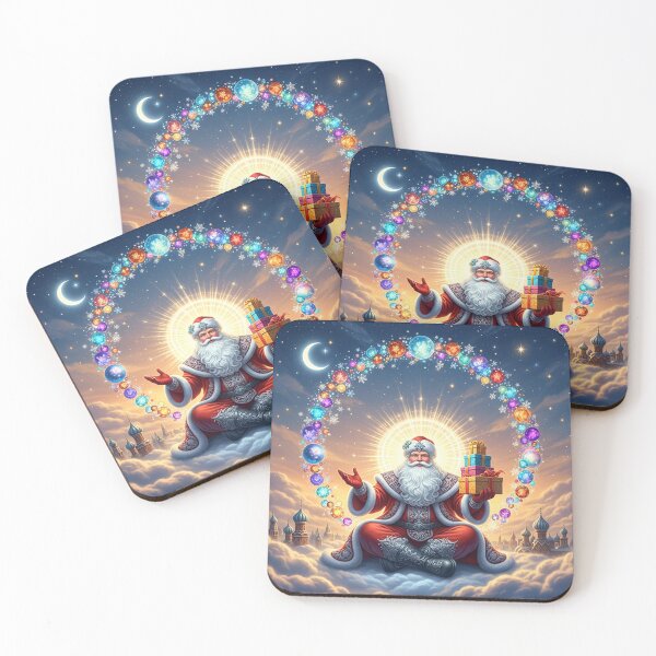Item preview, Majestic Santa Claus on Clouds – Enchanted Christmas Fantasy Above the Winter City designed and sold by PixelVibe782.
