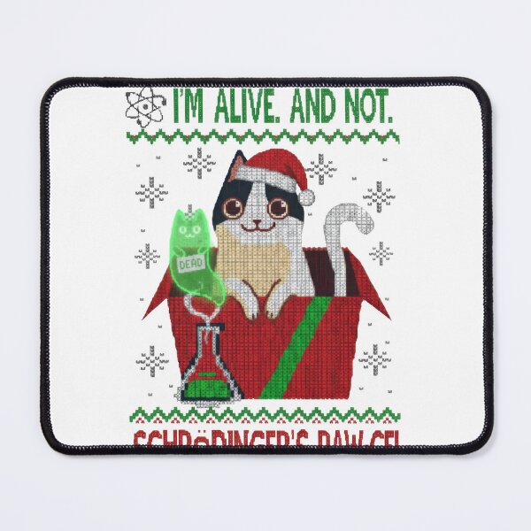 Item preview, Schrödinger's Pawcel Ugly Sweater Cat Physics designed and sold by zoughlal.