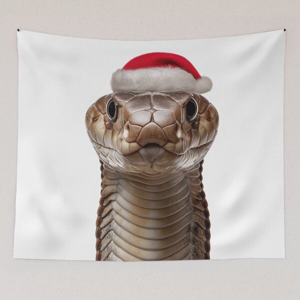 Item preview, Festive King Cobra with Santa Hat designed and sold by LazyOwlStore.