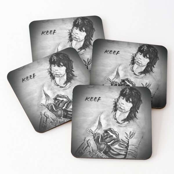 Item preview, Keef, Keith Richards, The Rolling Stones,  in black and white  designed and sold by Art by Fruitcake.