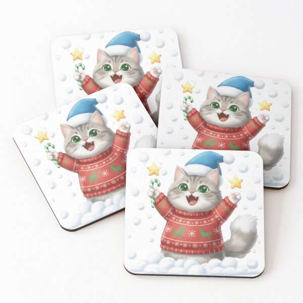 Item preview, Grey Tabby Cat Red Ugly Christmas Sweater designed and sold by zoughlal.