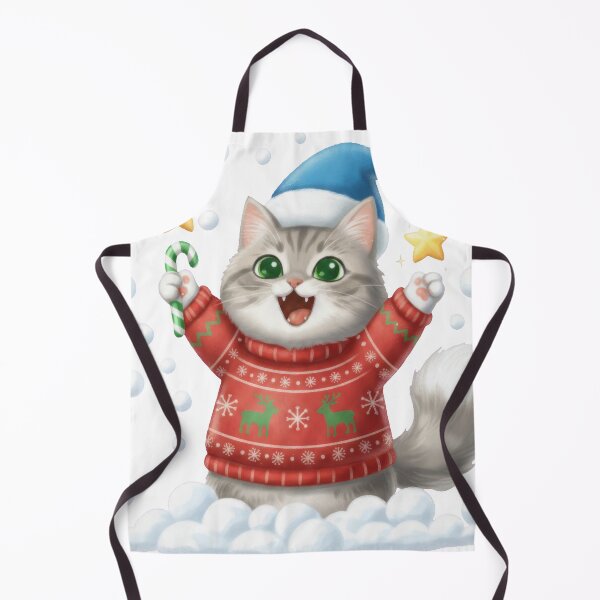 Item preview, Grey Tabby Cat Red Ugly Christmas Sweater designed and sold by zoughlal.