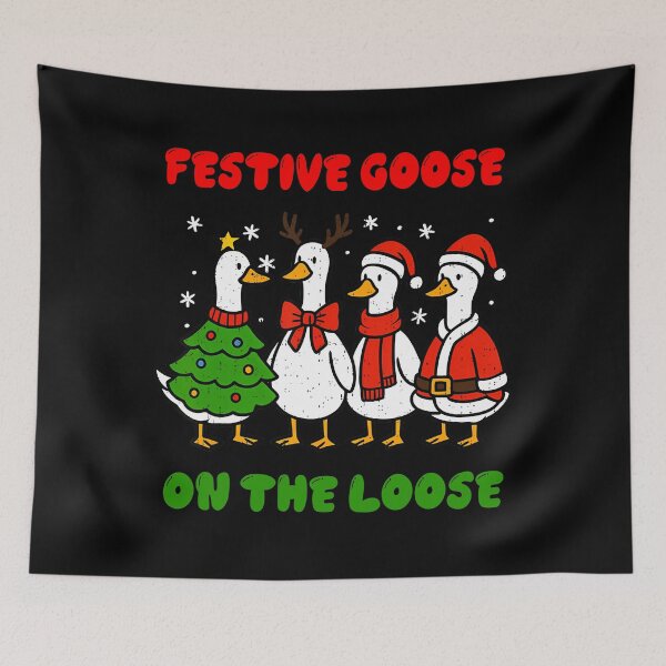 Item preview, Loose The Festive Goose On Funny Silly Goose Xmas Quote designed and sold by Rackaam777Art.