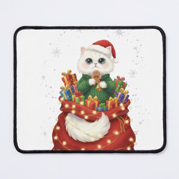 Item preview, Fluffy Persian Cat Gingerbread Santa Sack designed and sold by zoughlal.