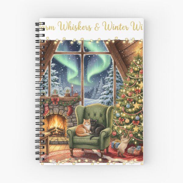Item preview, Warm Whiskers Cozy Cabin Northern Lights View designed and sold by zoughlal.