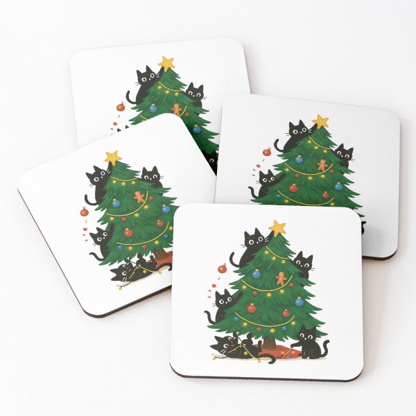 Item preview, Funny Cat Christmas Tree designed and sold by papertoni.