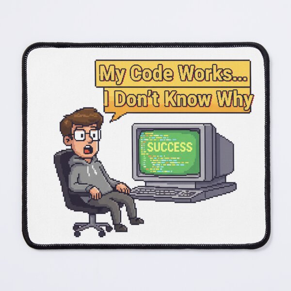 Item preview, My Code Works Funny Pixel Art designed and sold by WiserShop.