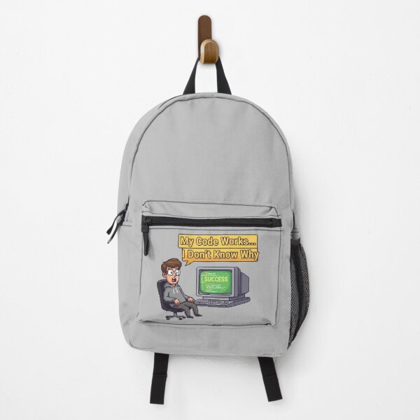 Item preview, My Code Works Funny Pixel Art designed and sold by WiserShop.