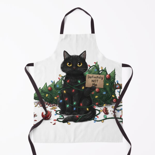 Item preview, Definitely NOT Me Innocent Black Cat Christmas designed and sold by zoughlal.