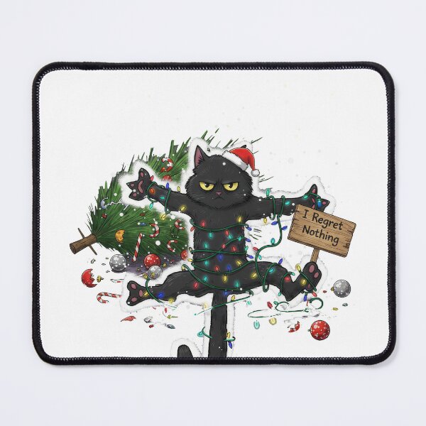 Item preview, I Regret Nothing Cat Takedown Christmas Tree designed and sold by zoughlal.