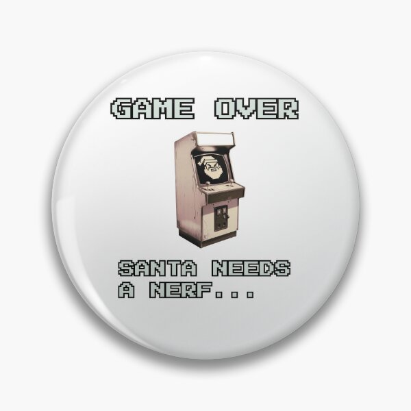 Item preview, Overpowered Santa Final Boss - Retro Arcade Gaming Merch designed and sold by VisionWeaveLab.