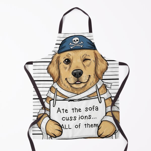 Item preview, Ate The Sofa Cushions Dog Mugshot Funny Puppy designed and sold by zoughlal.