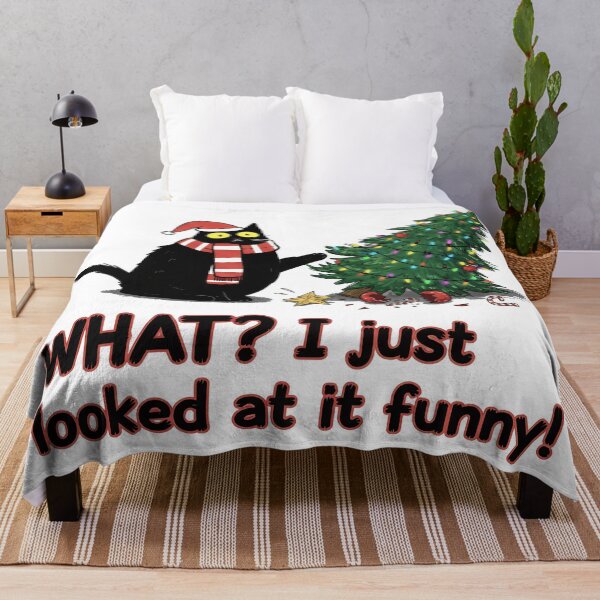 Item preview, What I Just Looked At It Funny Black Cat designed and sold by zoughlal.