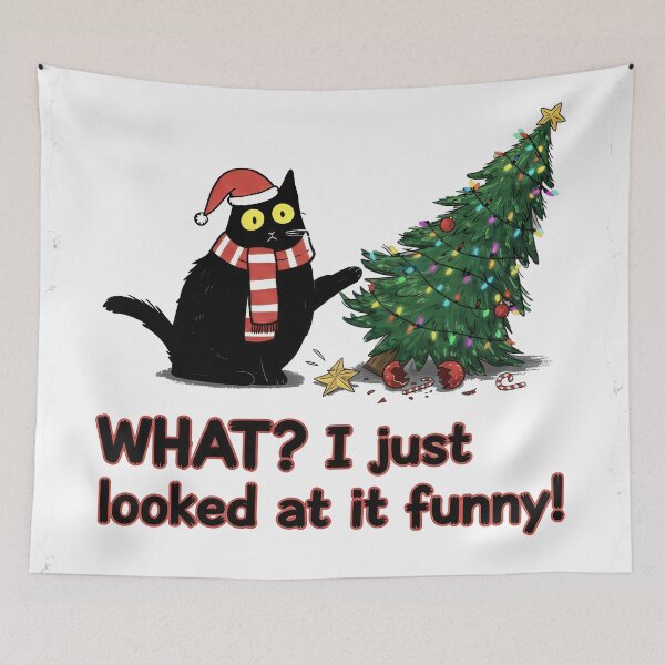 Item preview, What I Just Looked At It Funny Black Cat designed and sold by zoughlal.