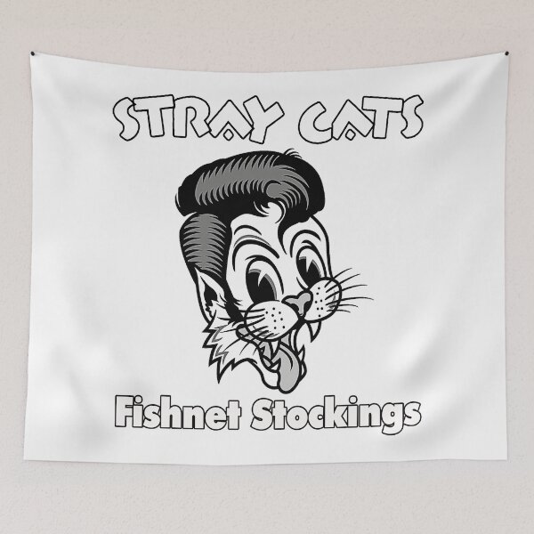 Item preview, Fishnet Stocking Smile Face Cat Art Band designed and sold by elleandrusa.