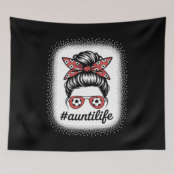 Item preview, Aunt Life Soccer Messy Bun Bleached Auties Girl Mother's Day designed and sold by KonstanKoraner.