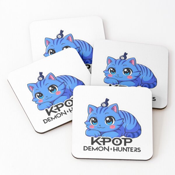 Item preview, KPOP Demon Hunters – Cute Blue Spirit Cat designed and sold by Finestrokes.art.