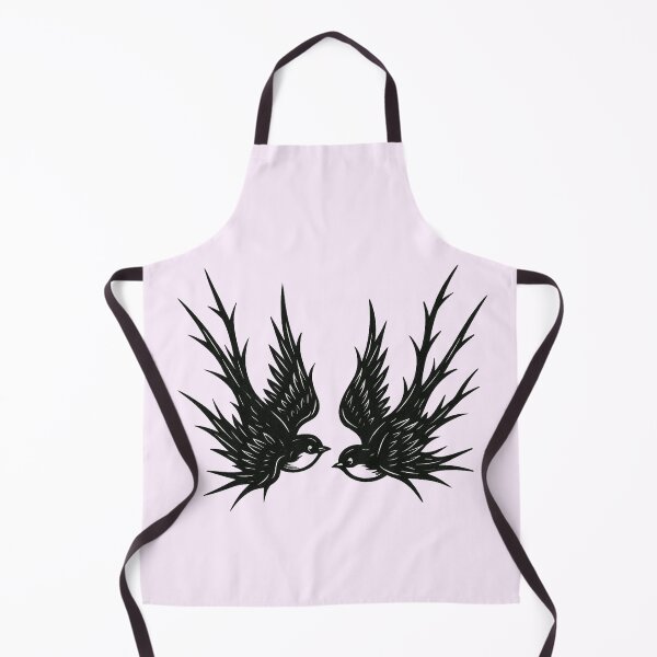 Item preview, Swallow Duo – Symmetrical Black and White Bird Design designed and sold by Unique-moments.