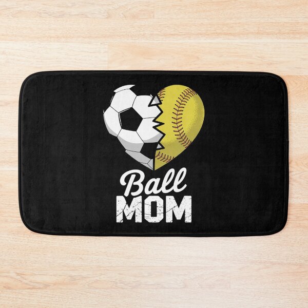Item preview, Ball Mom Heart Softball Soccer Mom  designed and sold by KonstanKoraner.
