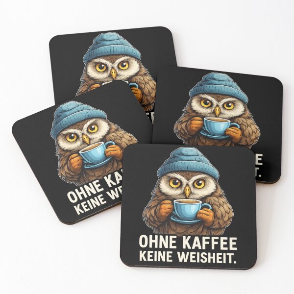 Item preview, Funny Owl Coffee Quote – German Humor Design designed and sold by AvanasShop.