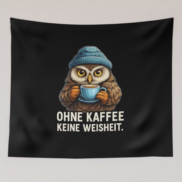 Item preview, Funny Owl Coffee Quote – German Humor Design designed and sold by AvanasShop.