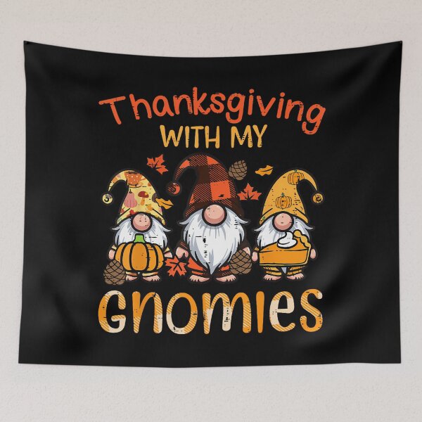 Item preview, My Funny Holiday Vintage Hangin With Quote Happy Gnomies designed and sold by Rackaam777Art.