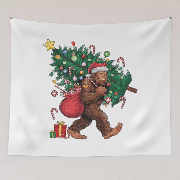 Item preview, Retro Classic Lights Tree Vintage Christmas Festive Holiday Bigfoot Christmas designed and sold by FrankyTepper.