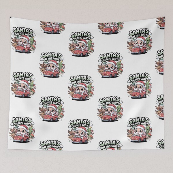 Item preview, Santa’s On His Way Kawaii Christmas Design – Cute Santa, Reindeer & Elf Art for Holiday Fans and Festive Families designed and sold by GemBob Creations.
