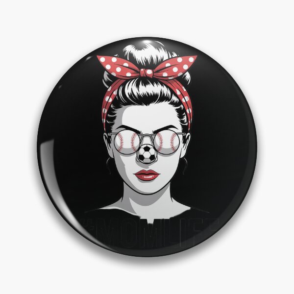 Item preview, Bleached Mom Life Soccer Messy Bun Baseball Game Day 4  designed and sold by KonstanKoraner.