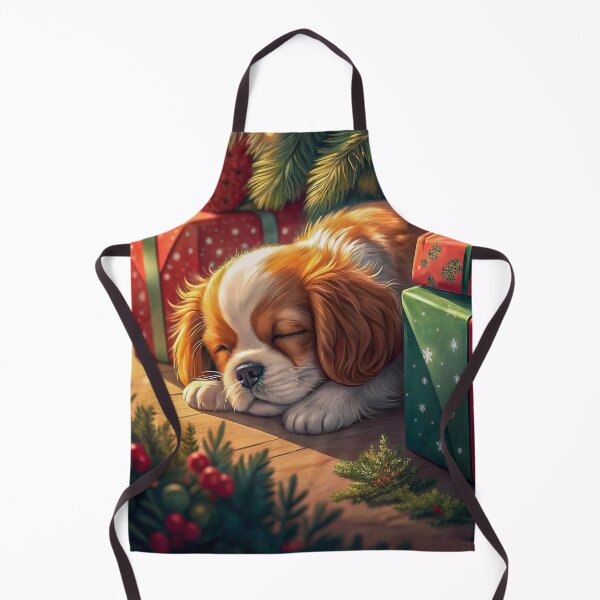 Item preview, Sleeping Cavalier King Charles Spaniel Puppy on Christmas Morning designed and sold by skibreck.