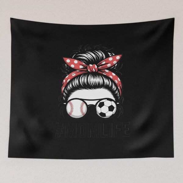 Item preview, Bleached Mom Life Soccer Messy Bun Baseball Game Day  designed and sold by KonstanKoraner.