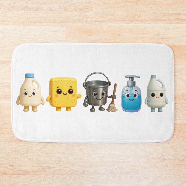 Item preview, Cute 3D Cleaning Supplies Characters Cartoon Set  designed and sold by RokaCircles.