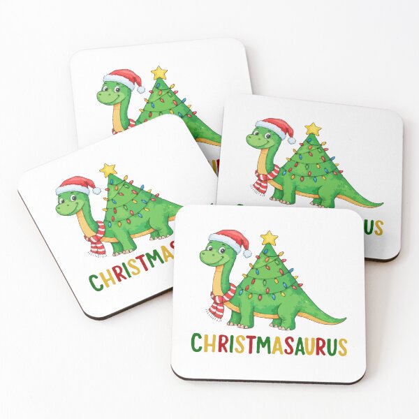 Item preview, Christmasaurus Dinosaur – Cute Funny Christmas Tree Dino in Santa Hat | Festive Holiday Gift for Kids, Dino Lovers & Families designed and sold by BrainBubbleArt.