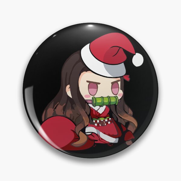Item preview, Nezuko Inspired Christmas – Festive Santa Girl with Patched Gift Bag designed and sold by T-Chou.