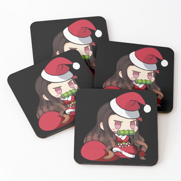 Item preview, Nezuko Inspired Christmas – Festive Santa Girl with Patched Gift Bag designed and sold by T-Chou.